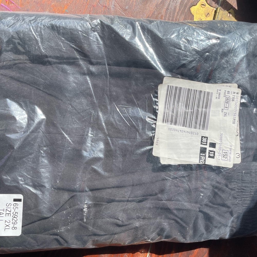 King Size Knockarounds Pants Mens 2XL 38 Tall Black Cotton Straight 40x35